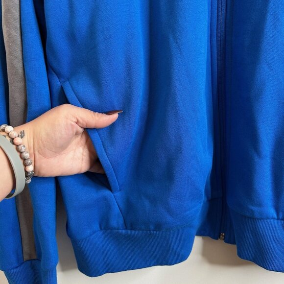 Puma Track Jacket Mens XL Blue Gray Alpha P48 Full Zip Pockets Logo 587021-08 - Picture 4 of 10